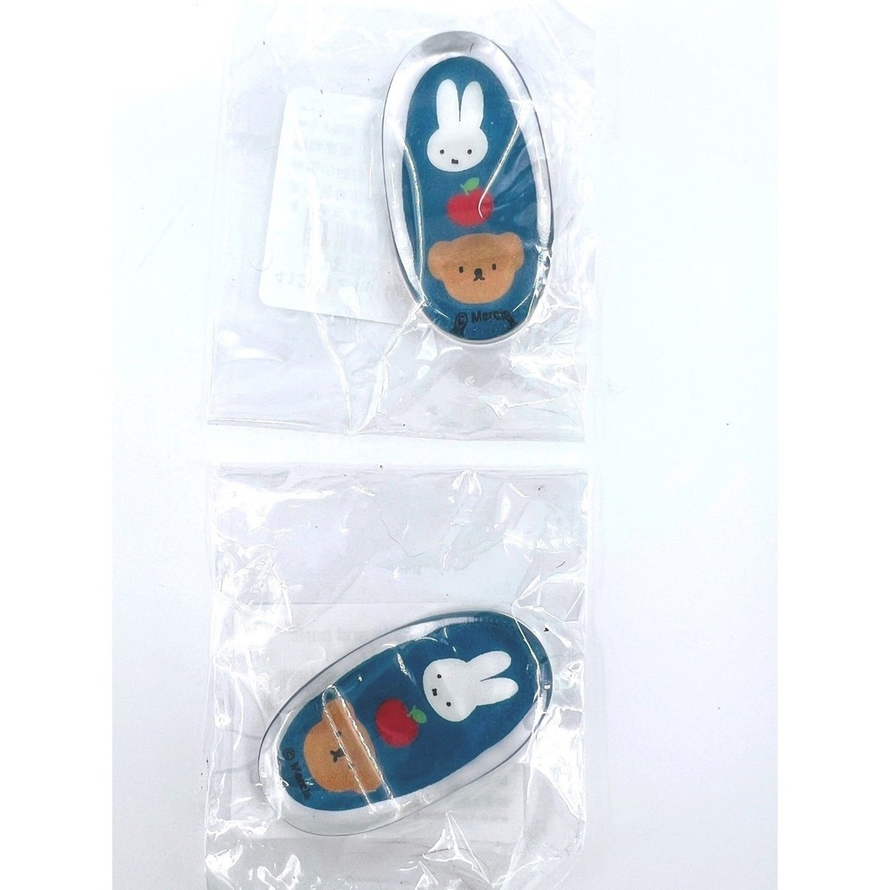 Miffy & Boris Kanesho Chopstick‎ Rest 2 Piece Set Blue Acrylic Clear From Japan
